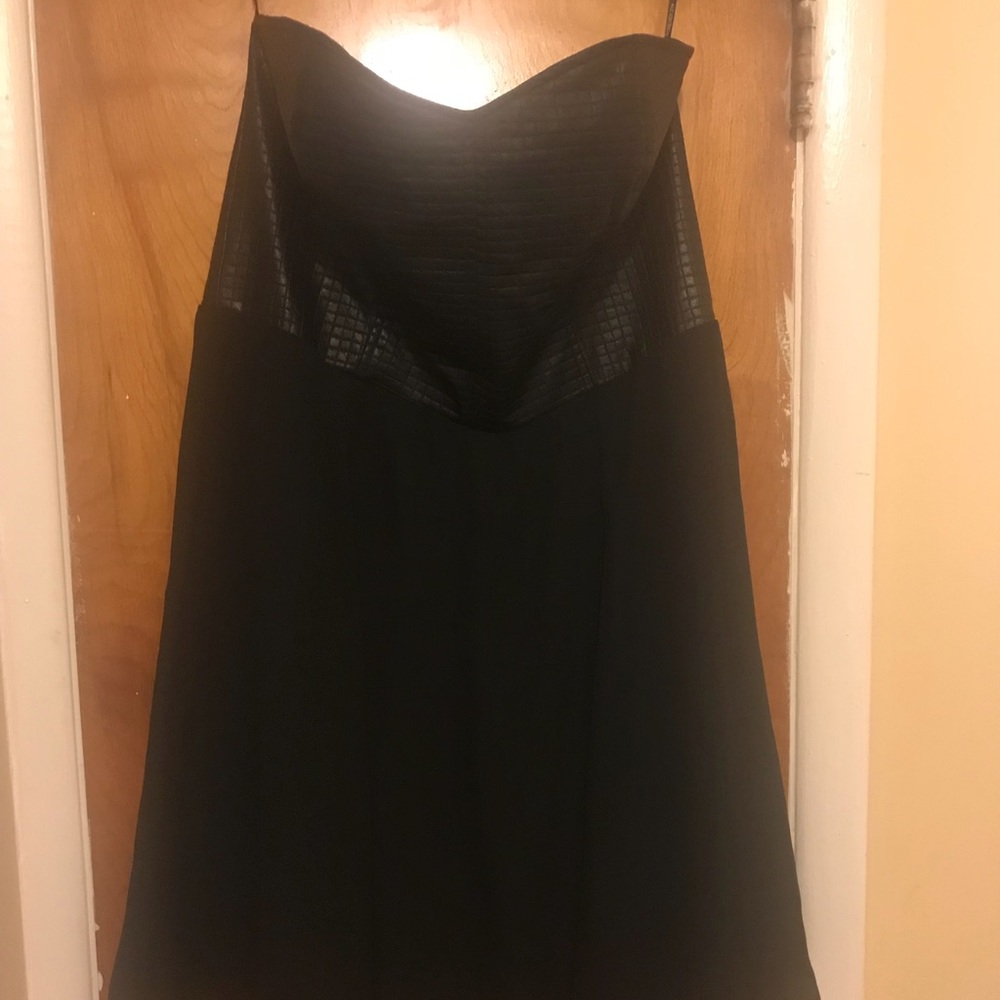 Black strapless dress